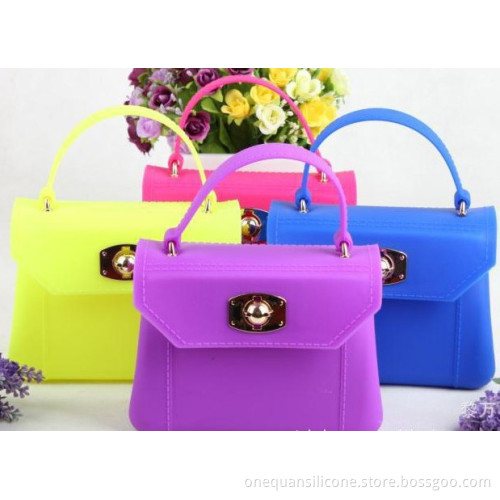Fashion Womens Ladies silicone handbag Evening bag Hot sell locking shoulder bag